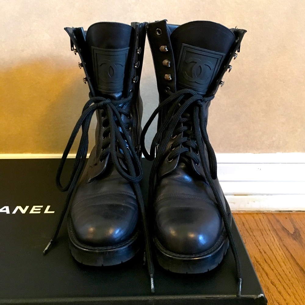 Chanel Combat Boots